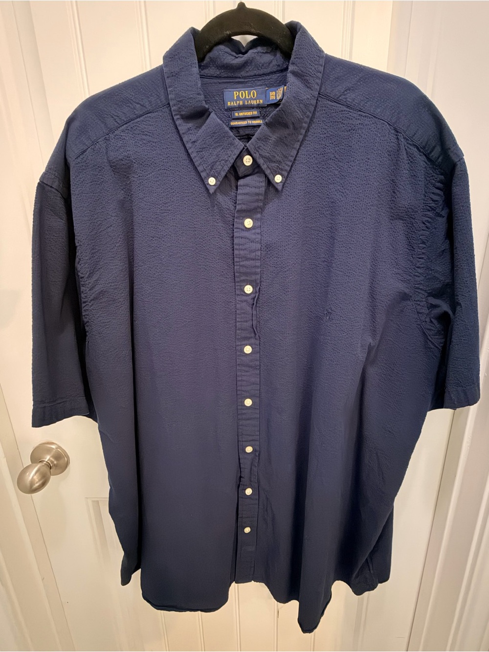 Ralph Lauren Polo Men’s Navy Button-Down Short Sleeve Shirt